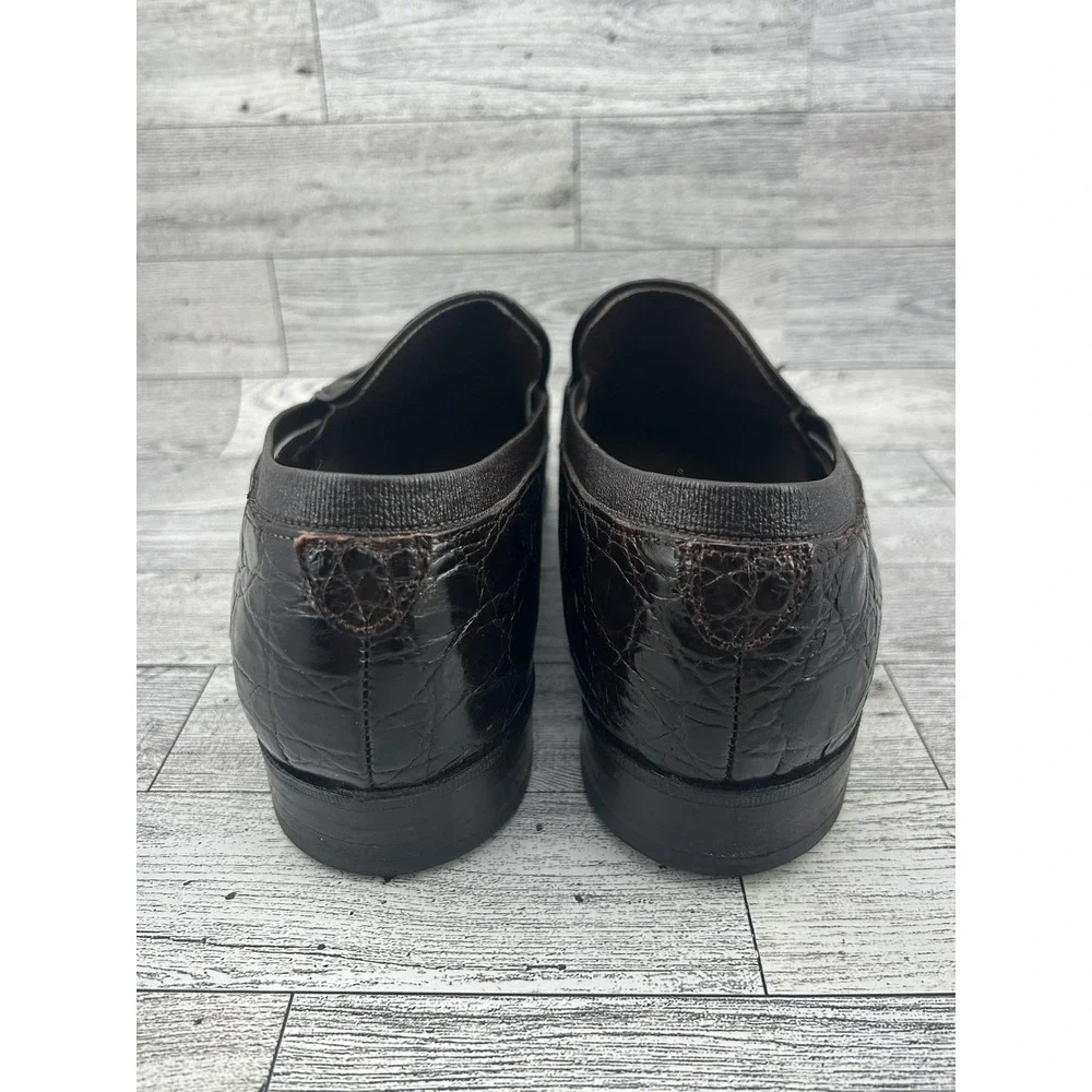 Vintage Nettleton Shoes‎ Mens Size 9 B Alligator Tassel Loafers Made USA 80s